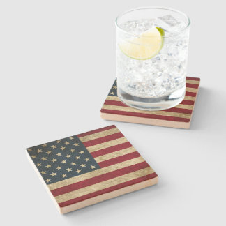 Amerikansk Flagga Stenunderlägg