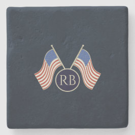 Amerikansk Flagga Stenunderlägg