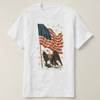 Amerikansk flagga stjärnor örn grafik t shirt