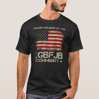 Amerikansk Flagga stolt medlem av HBT-FJB-gemenska T Shirt