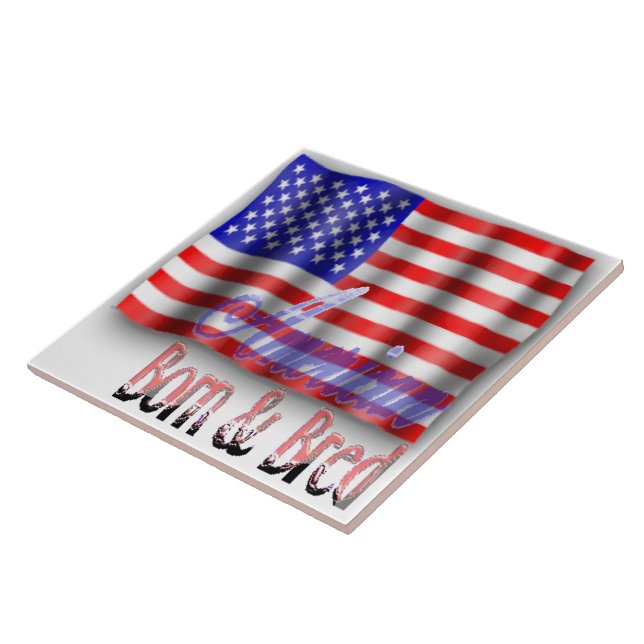 Amerikansk Flagga ・ Stor ・ Tile Kakelplatta (Sidan)