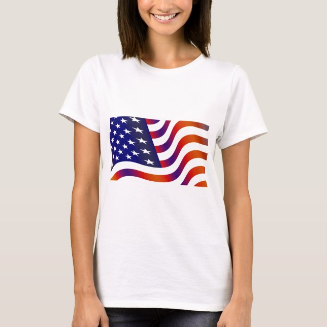 Amerikansk Flagga T-shirt (Framsida)
