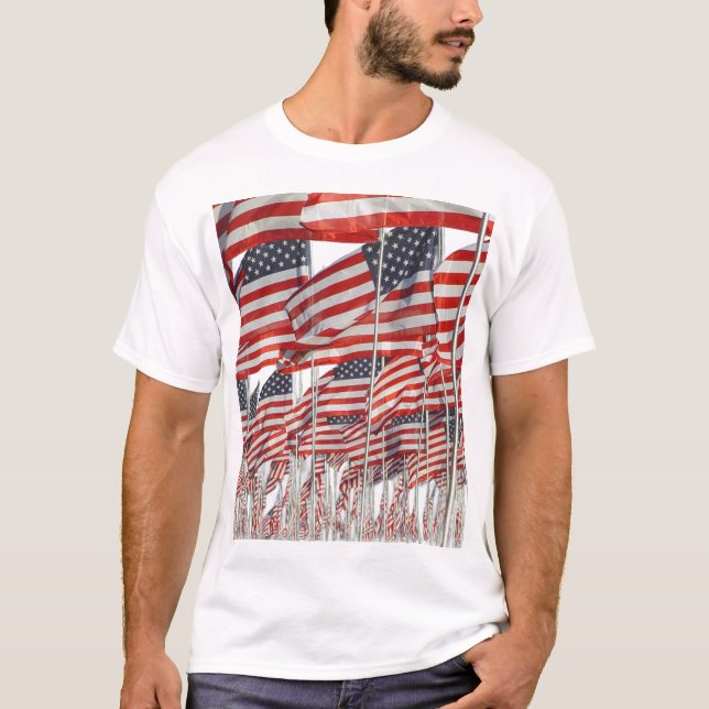 Amerikansk flagga t shirt (Framsida)