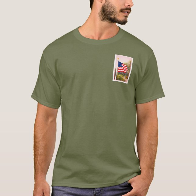 Amerikansk Flagga T Shirt (Framsida)