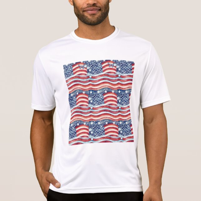 Amerikansk flagga t shirt (Framsida)