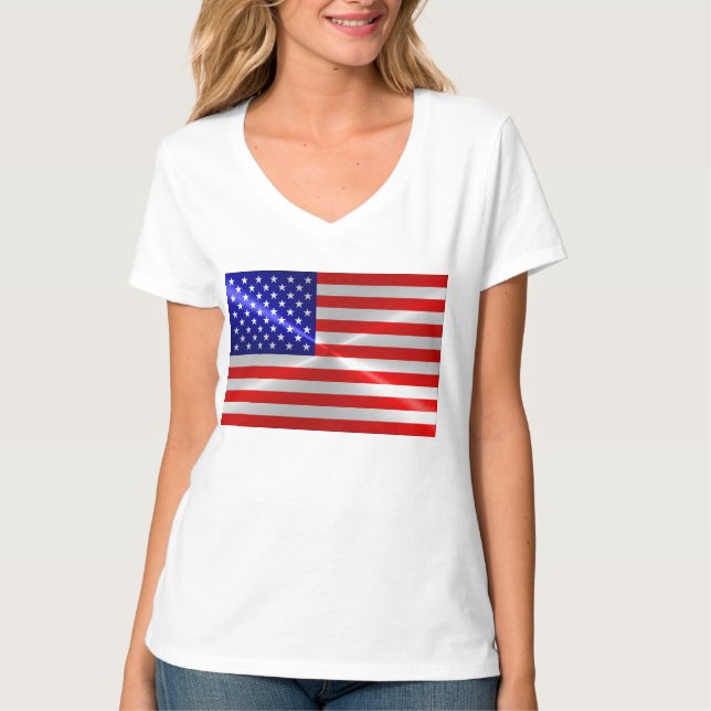 Amerikansk flagga t-shirt (Framsida)