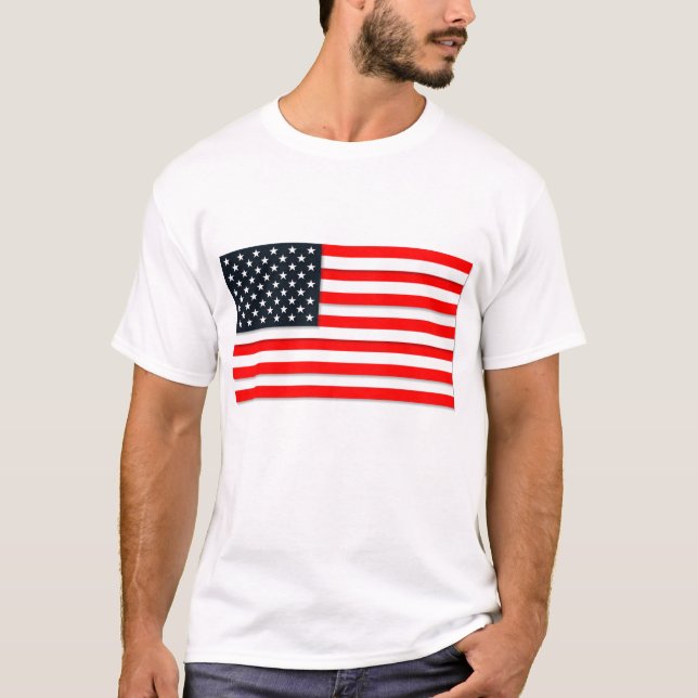 Amerikansk flagga t shirt (Framsida)