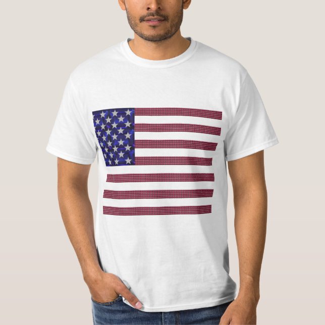 Amerikansk Flagga T Shirt (Framsida)