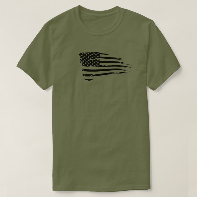 Amerikansk Flagga T Shirt (Design framsida)