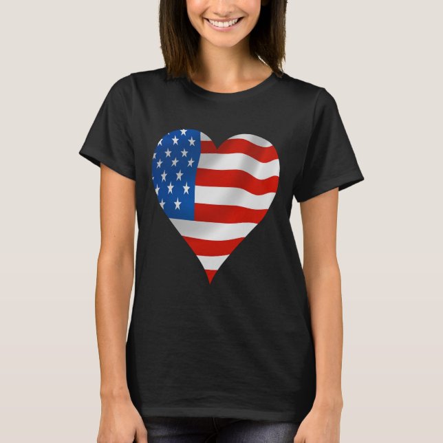 Amerikansk Flagga T Shirt (Framsida)