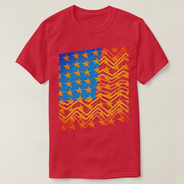 Amerikansk Flagga T Shirt (Design framsida)