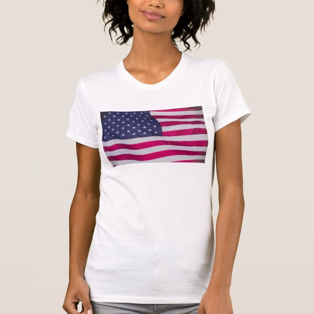 Amerikansk flagga  t shirt (Framsida)