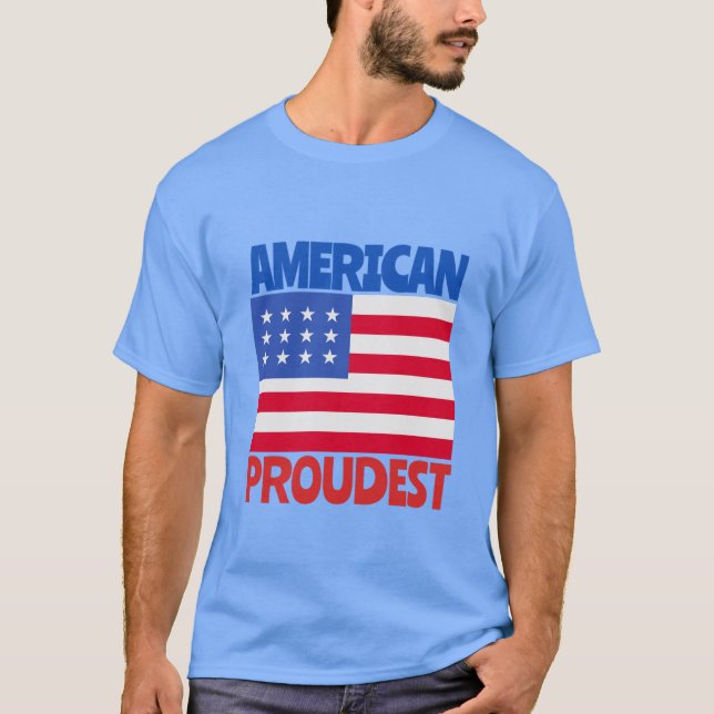 Amerikansk Flagga T Shirt (Framsida)