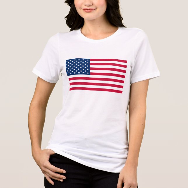 Amerikansk Flagga T Shirt (Framsida)
