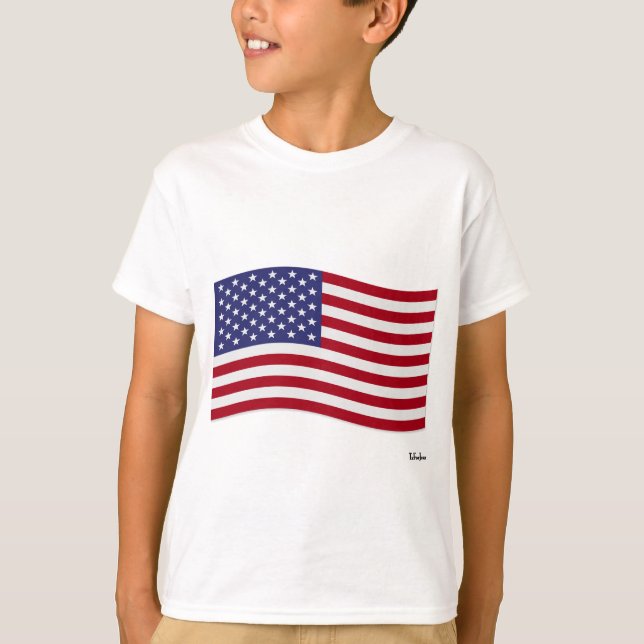 Amerikansk flagga t-shirt (Framsida)