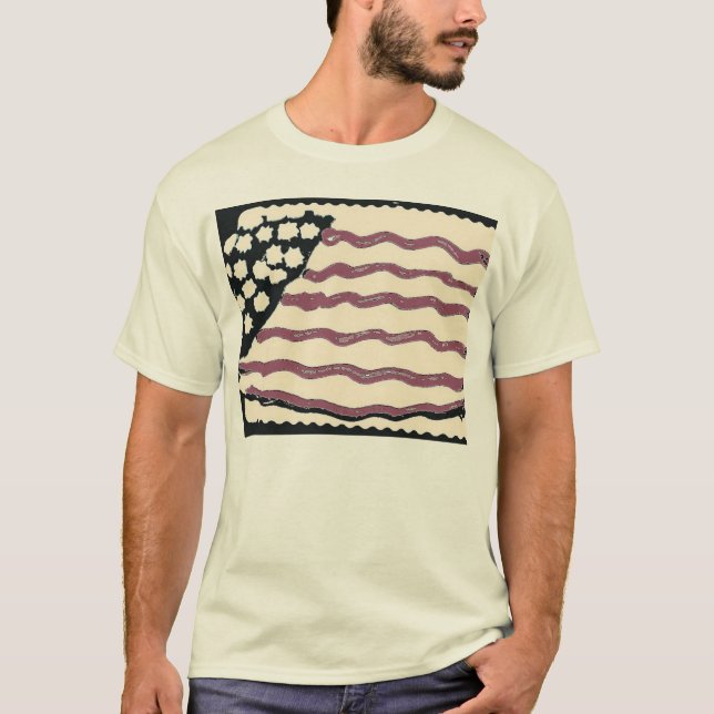 Amerikansk flagga t shirt (Framsida)
