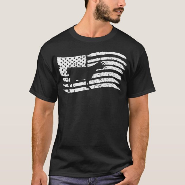 Amerikansk Flagga T Shirt (Framsida)