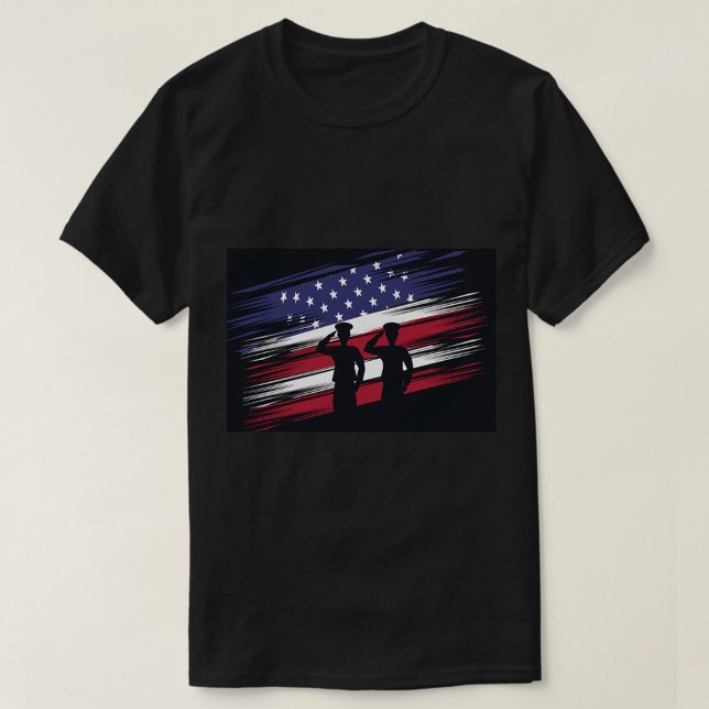 Amerikansk flagga  t shirt (America Flag Soldiers T-shirt!)