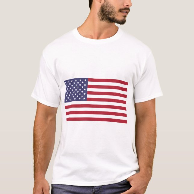 Amerikansk Flagga T Shirt (Framsida)