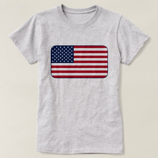 Amerikansk Flagga T Shirt (Design framsida)