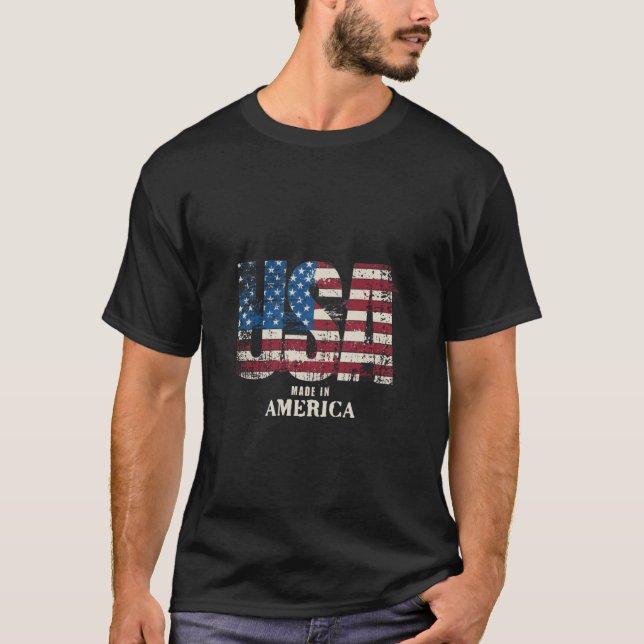 Amerikansk flagga t shirt (Framsida)