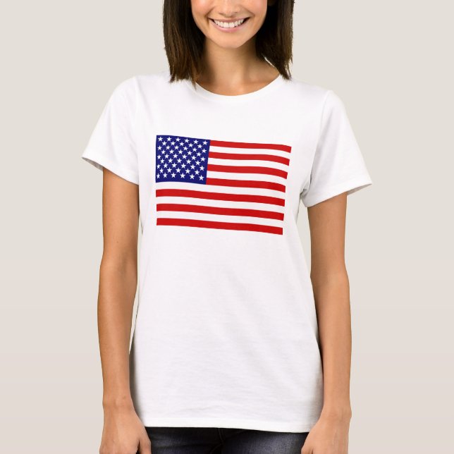 Amerikansk flagga t-shirt (Framsida)