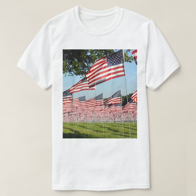 Amerikansk Flagga T Shirt (Design framsida)
