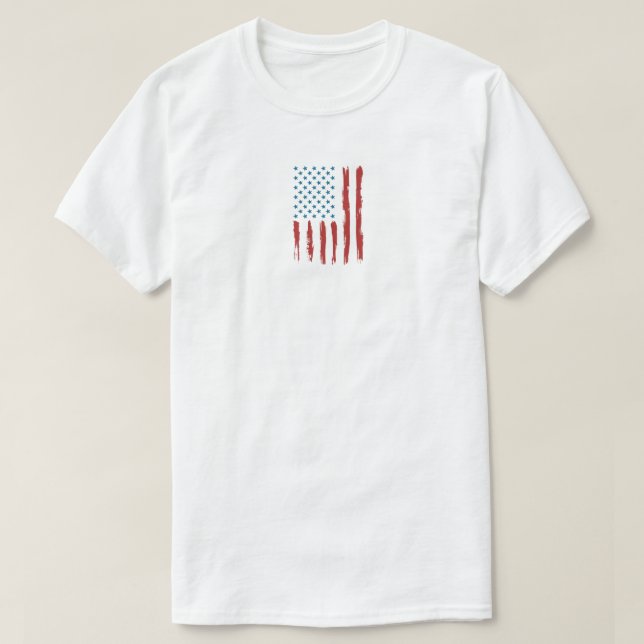 amerikansk flagga  t shirt (Design framsida)