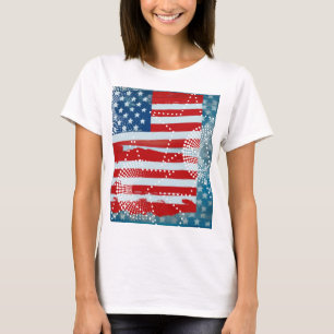 Amerikansk flagga t shirt