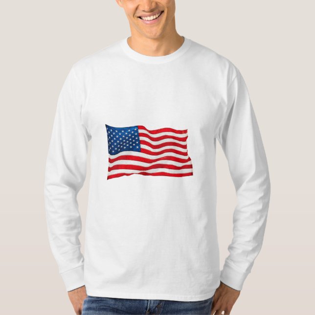 Amerikansk flagga t shirt (Framsida)