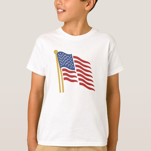 Amerikansk Flagga t-shirt (Framsida)