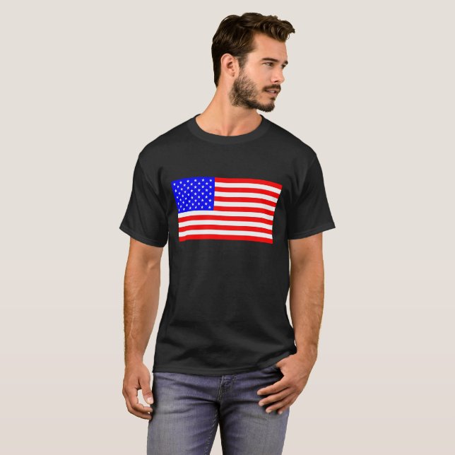 Amerikansk Flagga T Shirt (Hel framsida)