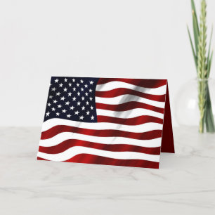 Amerikansk Flagga Tack Kort