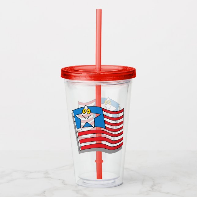 Amerikansk Flagga Take Away Mugg (Framsida)