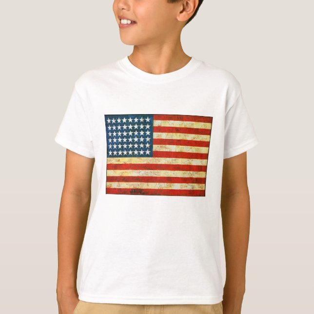 Amerikansk flagga tee (Framsida)