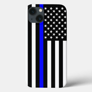 Amerikansk Flagga Thin Blue Line Symbol på