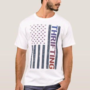 Amerikansk Flagga Thriwing Thrift T Shirt