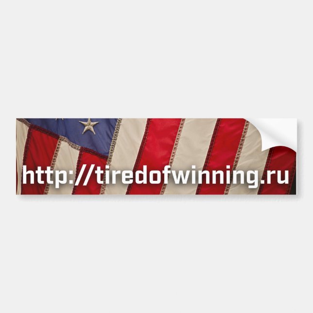 Amerikansk flagga tiredofwinning.ru dekal (Framsidan)