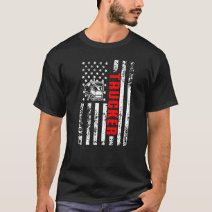 Amerikansk Flagga Trucker Patriotic American flagg T Shirt