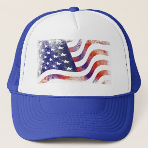 Amerikansk Flagga Truckerkeps