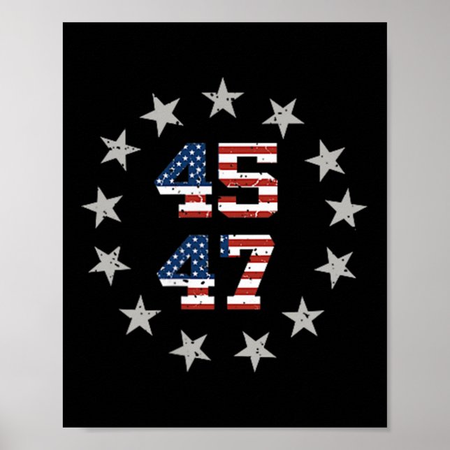 Amerikansk Flagga Trump Daddys Home Ta Amerika til Poster (Framsidan)