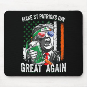 Amerikansk Flagga Trump Gör St patricks day Underb Musmatta