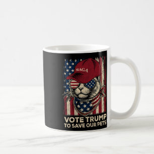 Amerikansk Flagga: Trump to Spara our Pets 2024 Kaffemugg
