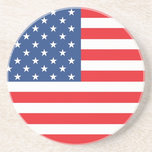 Amerikansk Flagga Underlägg Sandsten (Framsidan)
