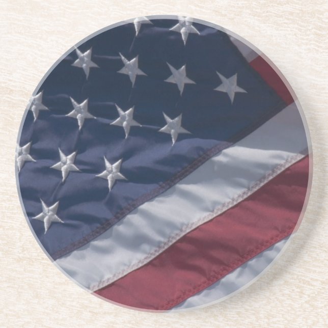 Amerikansk flagga. underlägg sandsten (Framsidan)