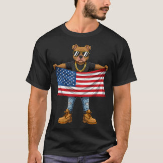Amerikansk flagga USA flagga 4:e juli patriotisk r T Shirt
