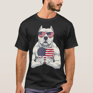 Amerikansk flagga USA flagga röd vit blå patriotis T Shirt