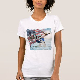 Amerikansk flagga USA Historiskt landmärke Kvinnor T Shirt