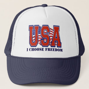 Amerikansk flagga USA Jag väljer frihet Patriotisk Truckerkeps