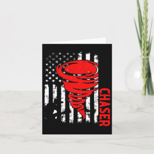 Amerikansk flagga USA Tornado Storm Chaser O Kort